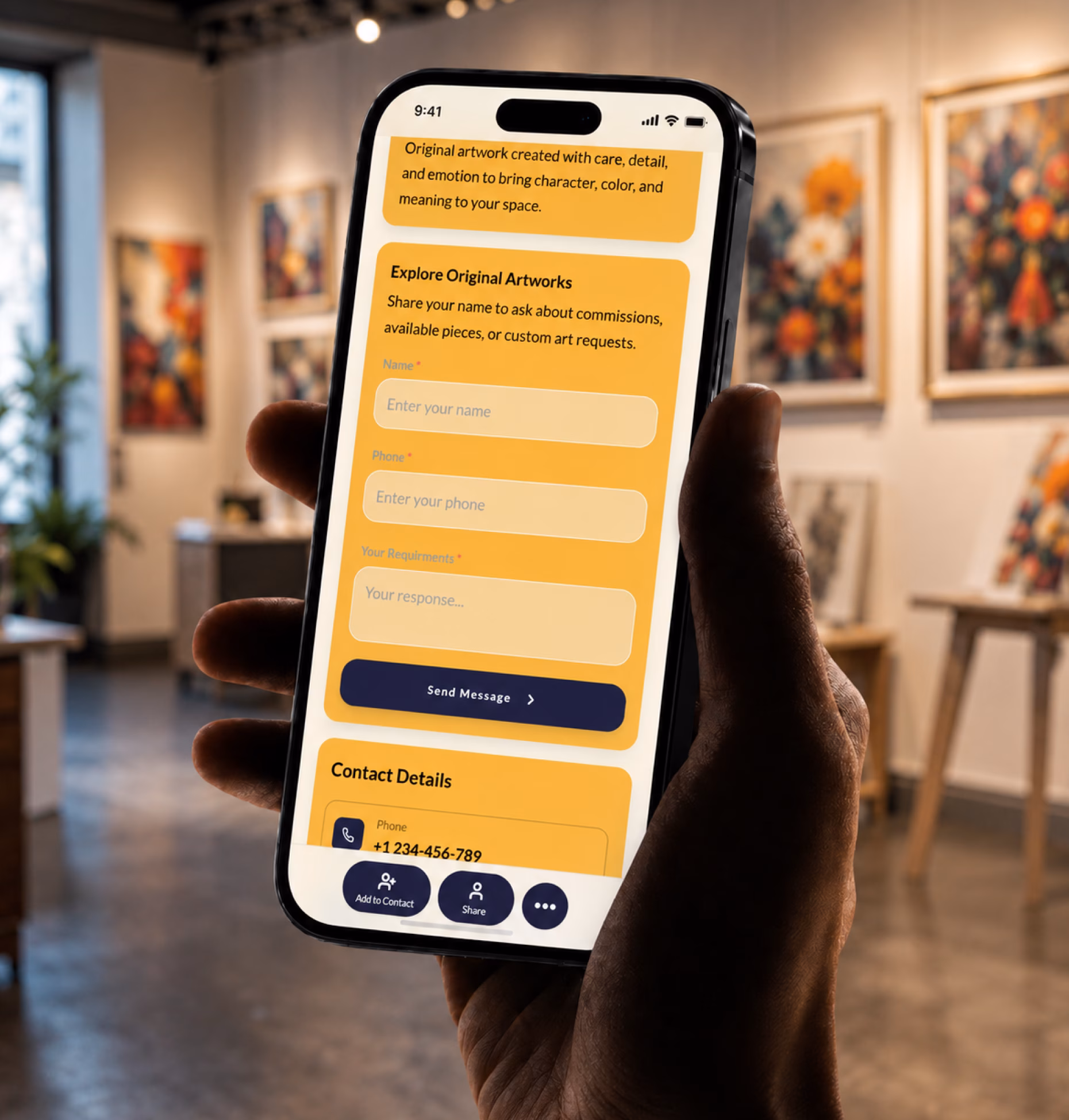 Lead capture form preview for freight quote requests