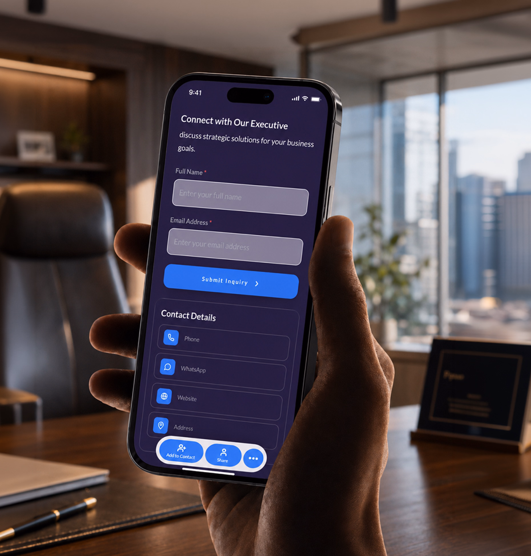 Lead capture form preview for freight quote requests