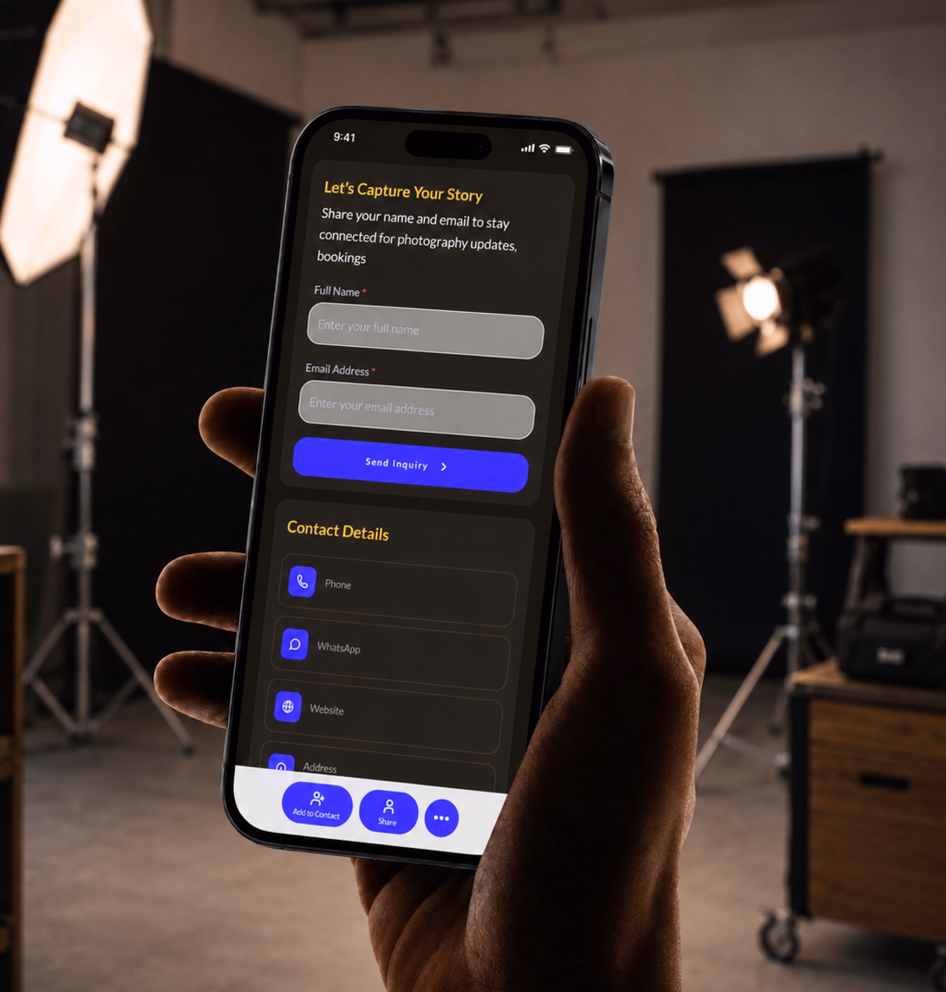Lead capture form preview for freight quote requests