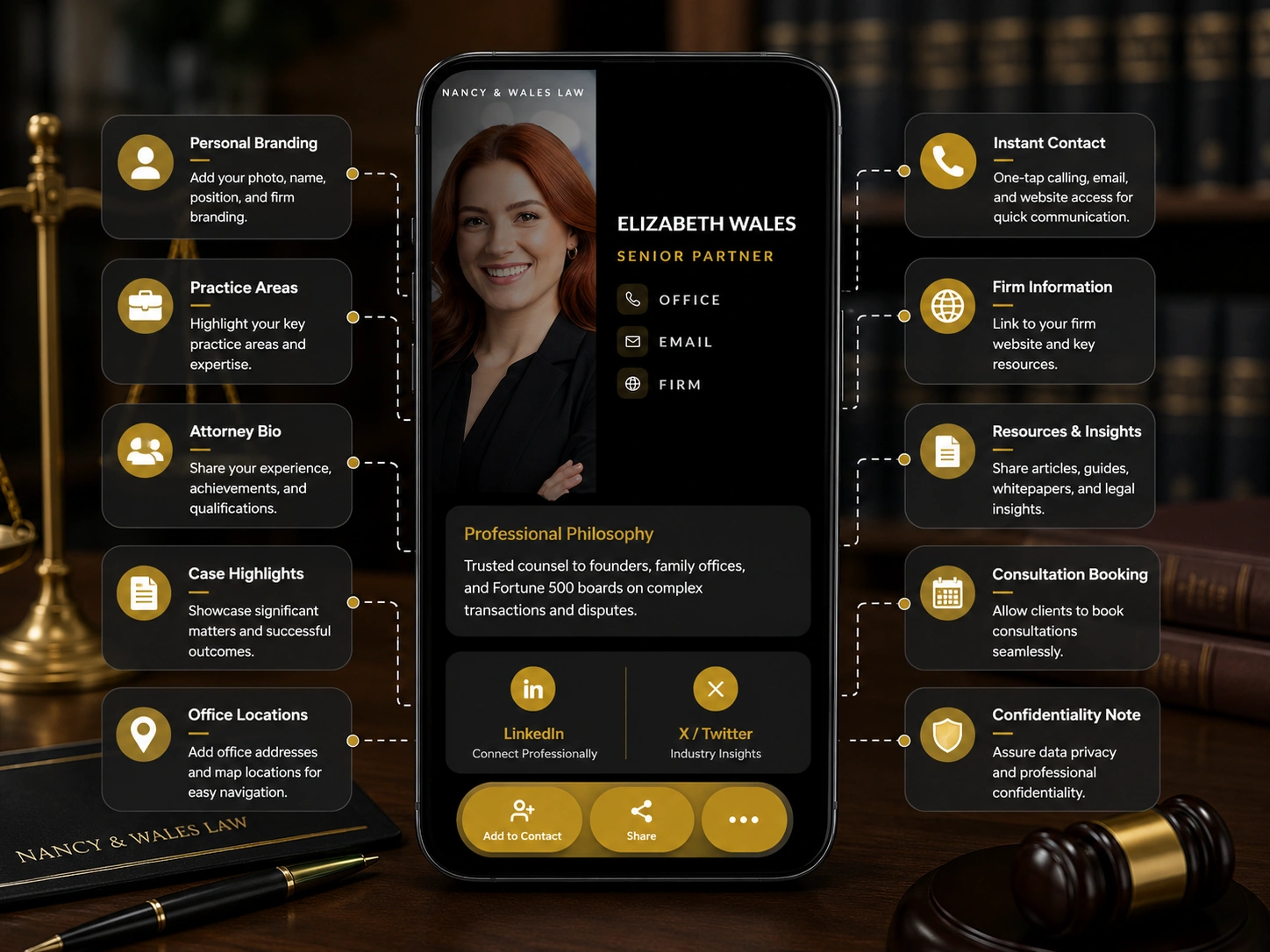 What lawyers can include in a digital business card