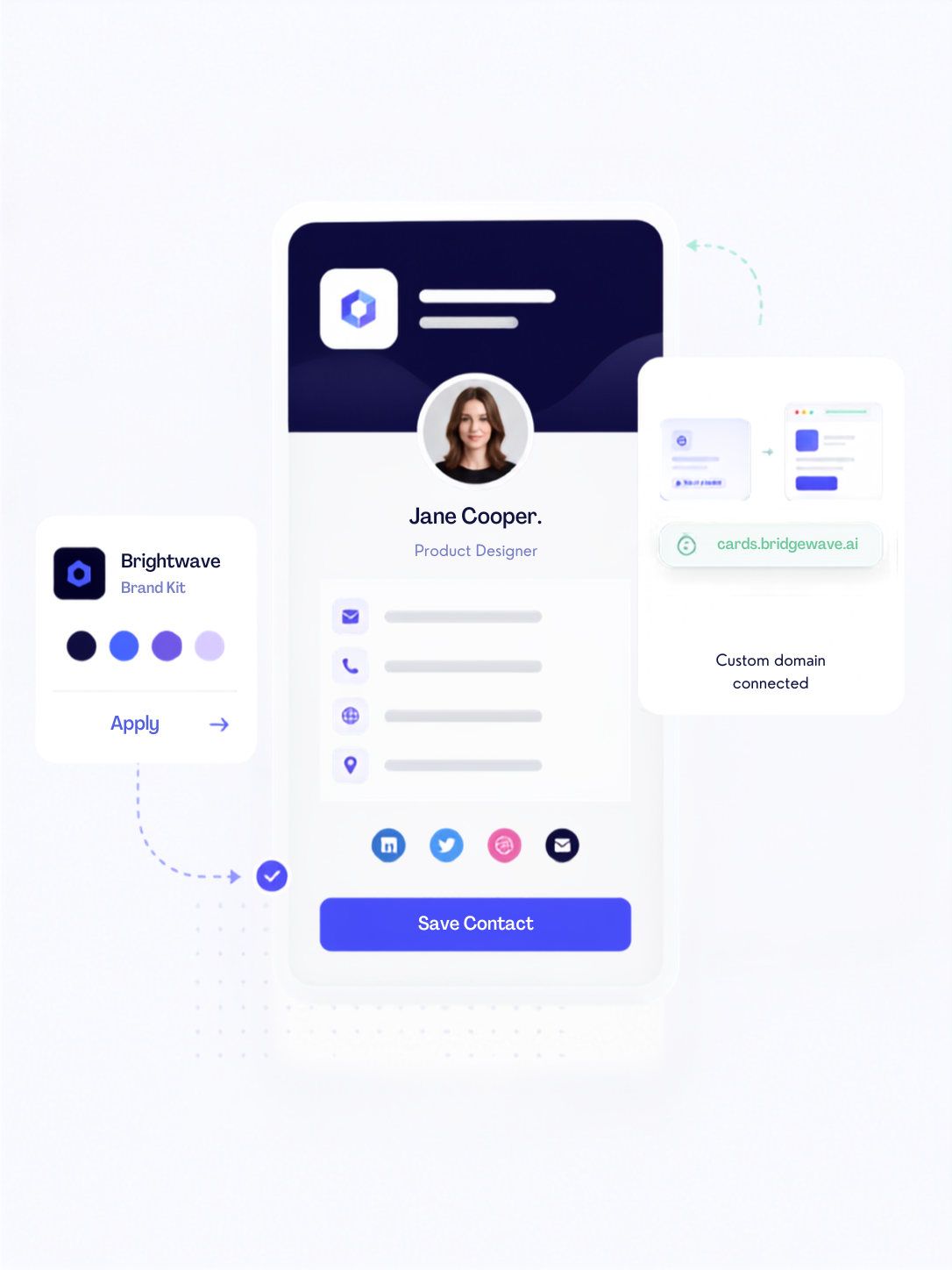 Custom Branding digital business card PRO