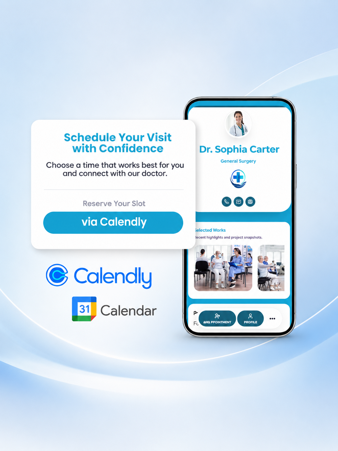 Calendar booking digital business card PRO