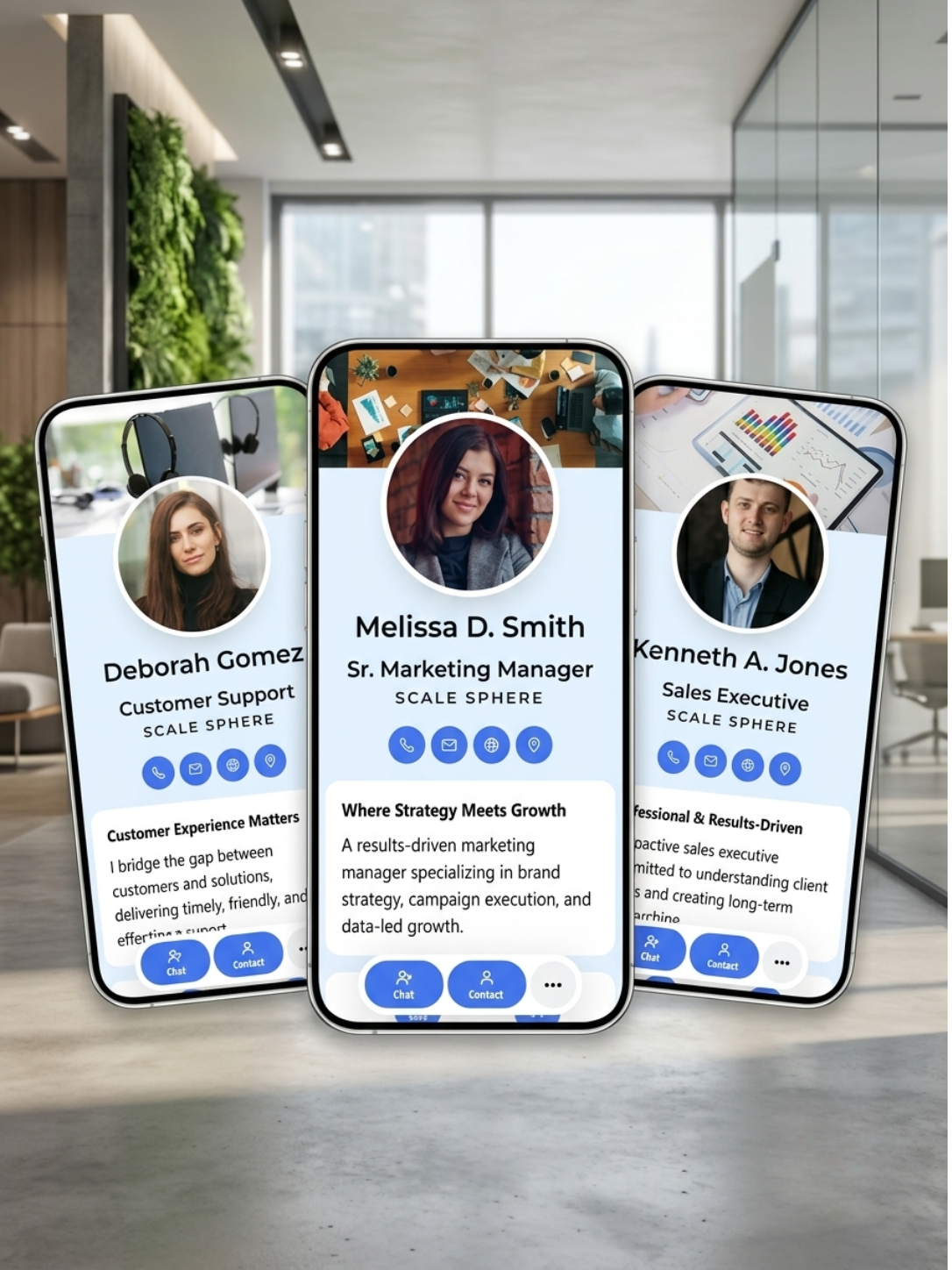 Bulk creation digital business card PRO