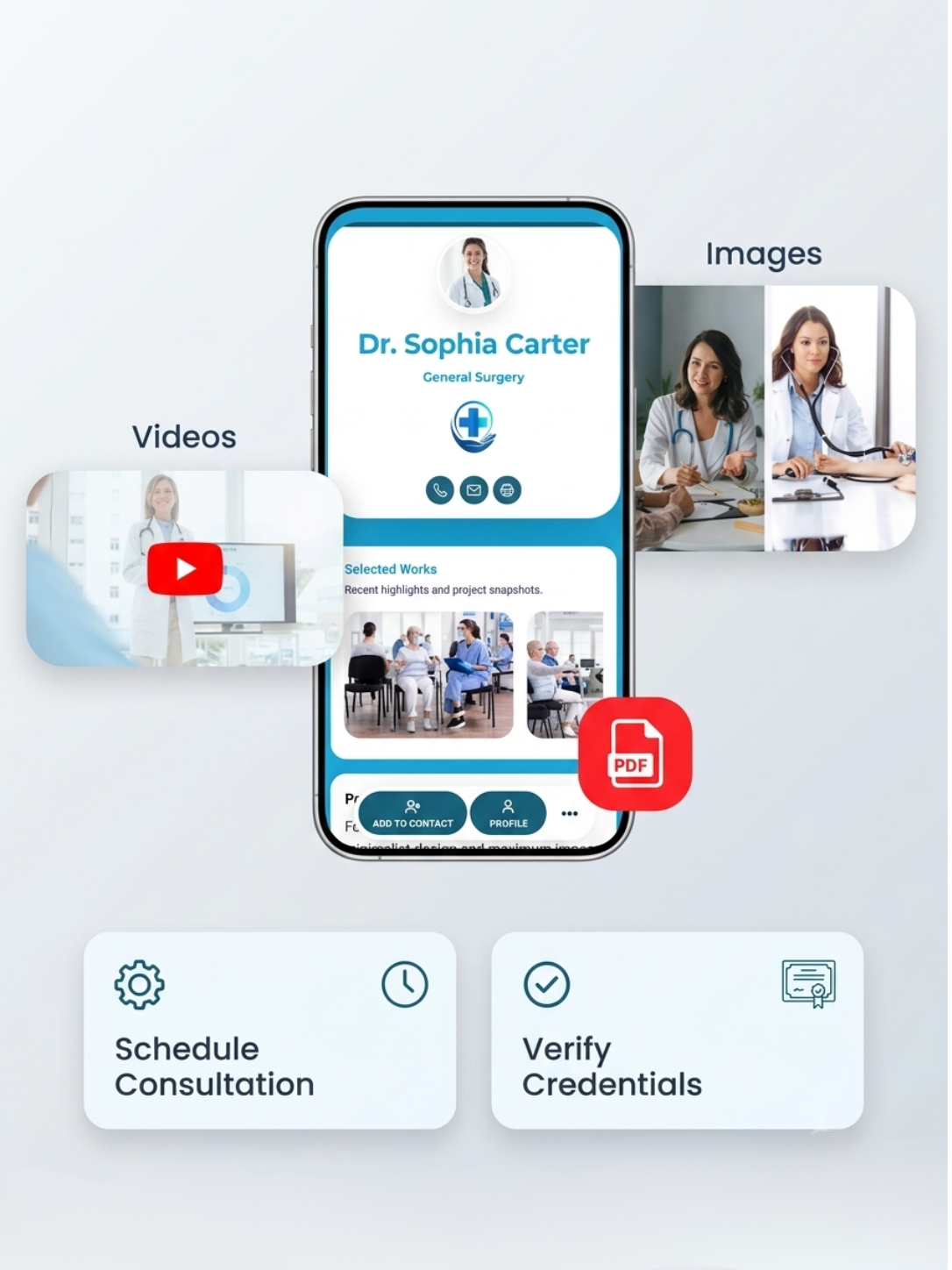Multimedia upload digital business card PRO
