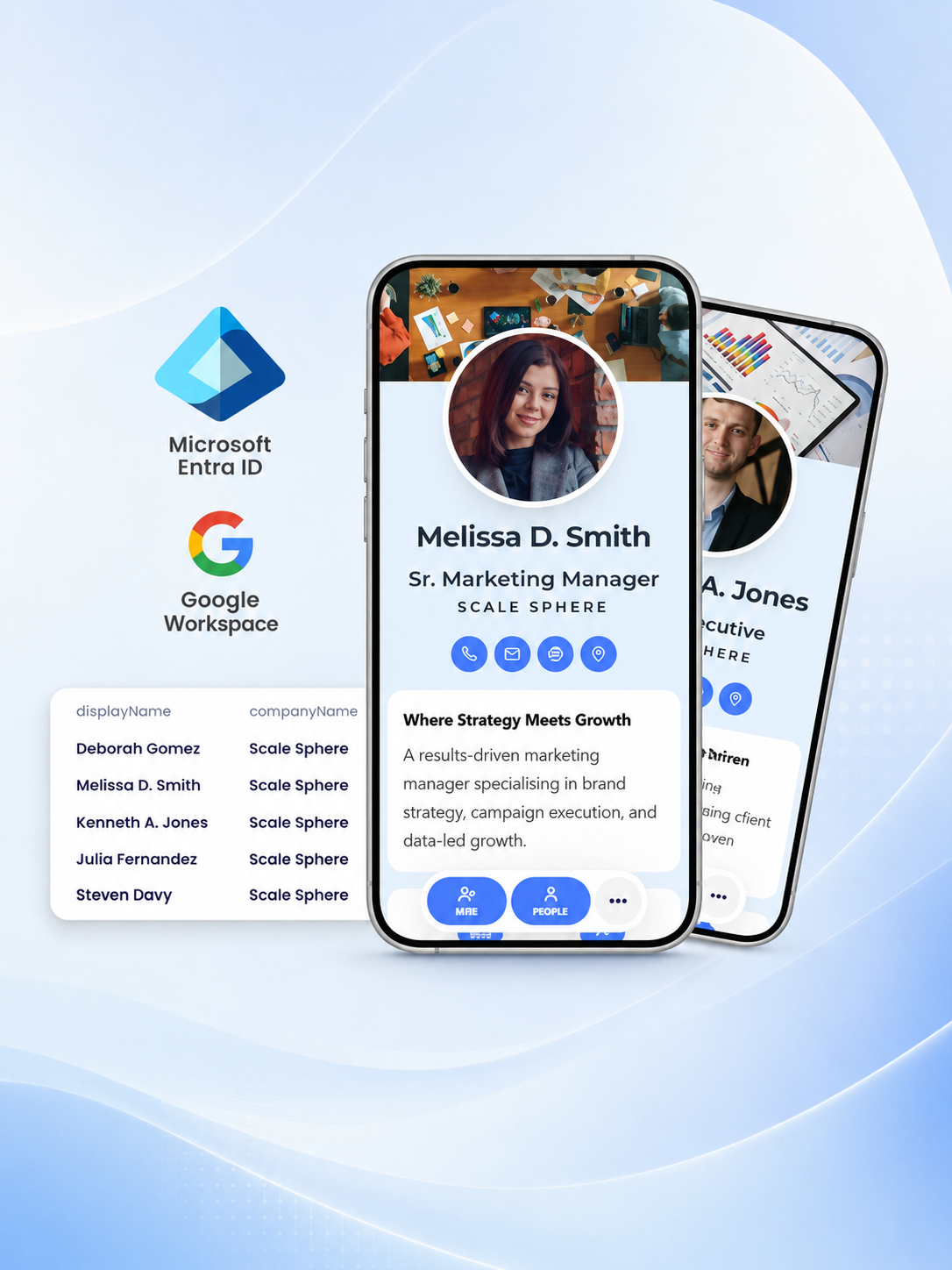 Directory sync digital business card PRO