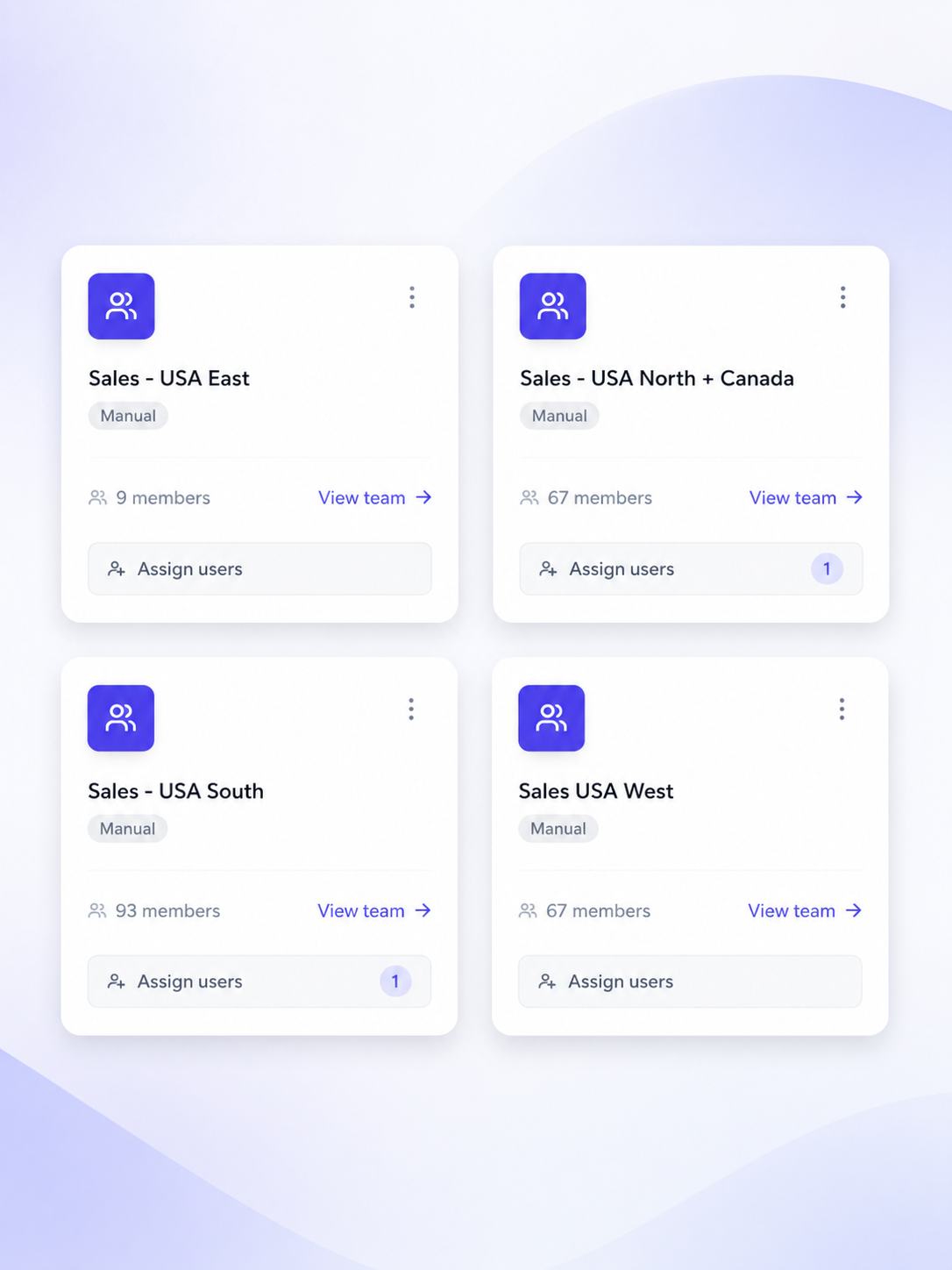Team management digital business card PRO
