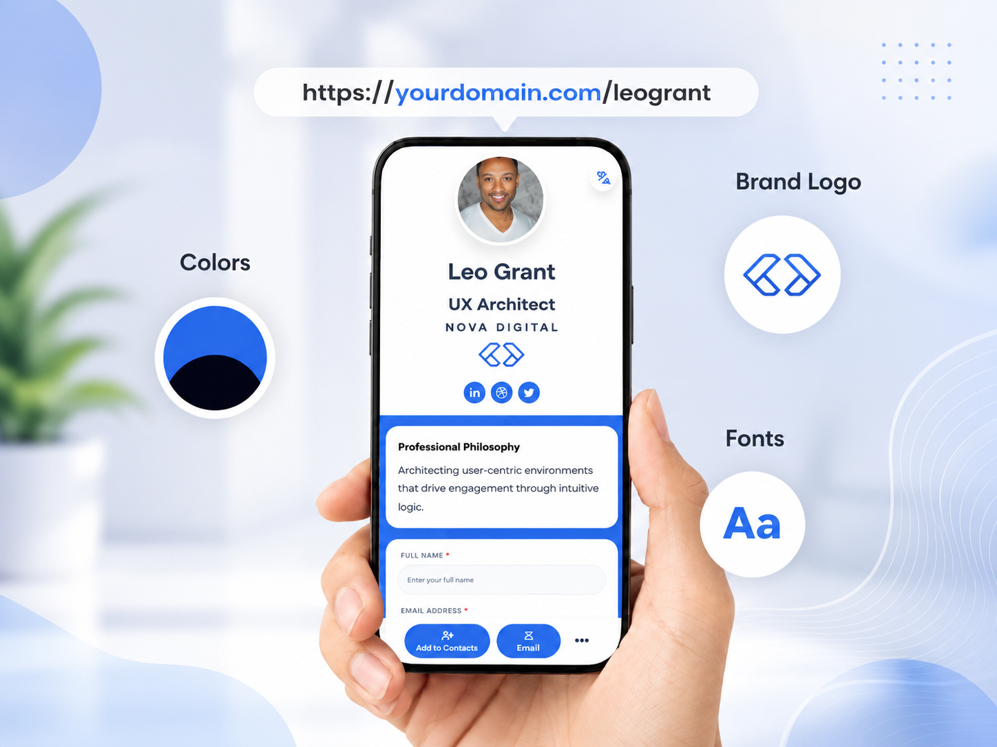 Brand governance for digital business card PRO