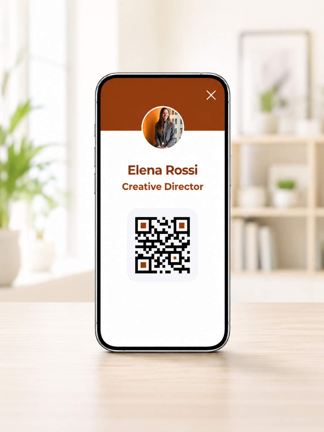 QR code from digital business card pro teams
