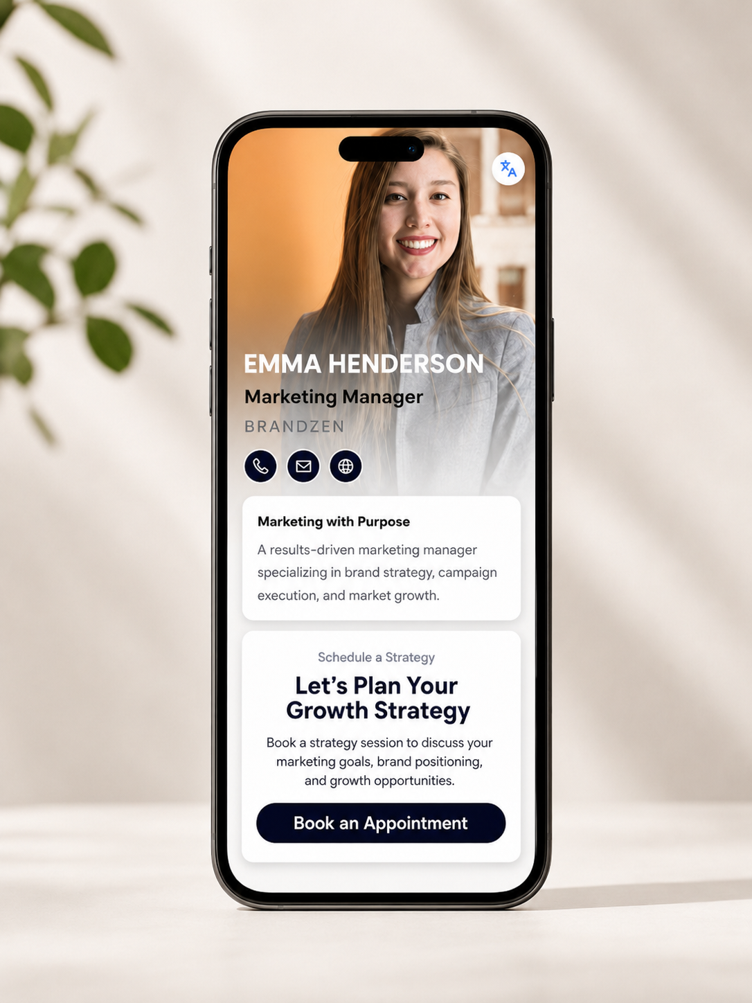 customer conversion on digital business card pro teams