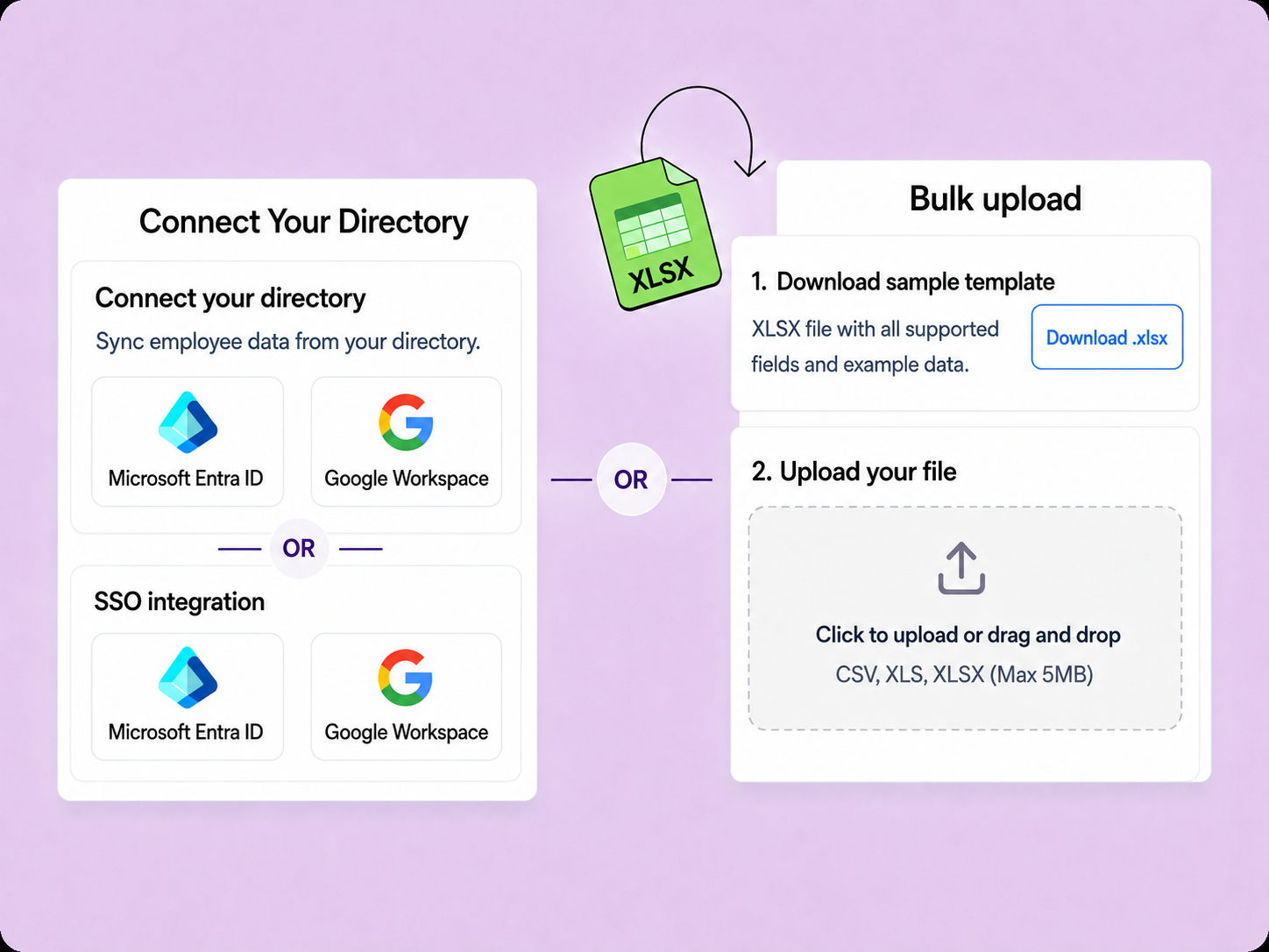 Bulk creation with digital business card PRO