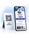 Digital business card QR code sharing