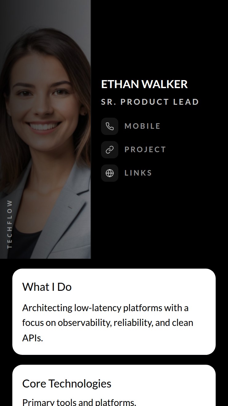 Marketing card template